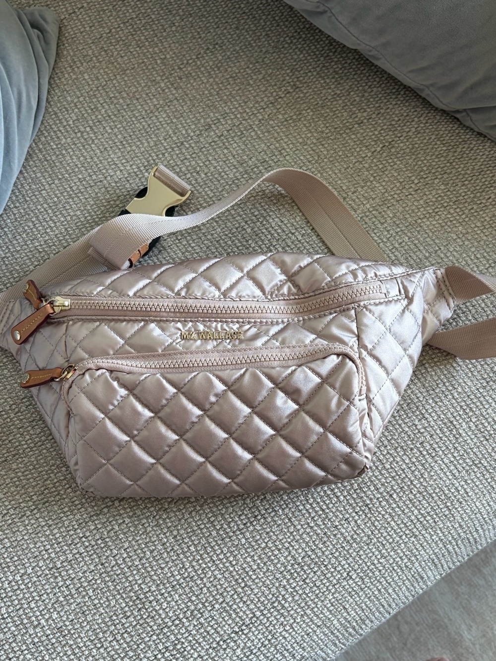NWOT MZ Wallace Rose Gold Crosby Sling Bag